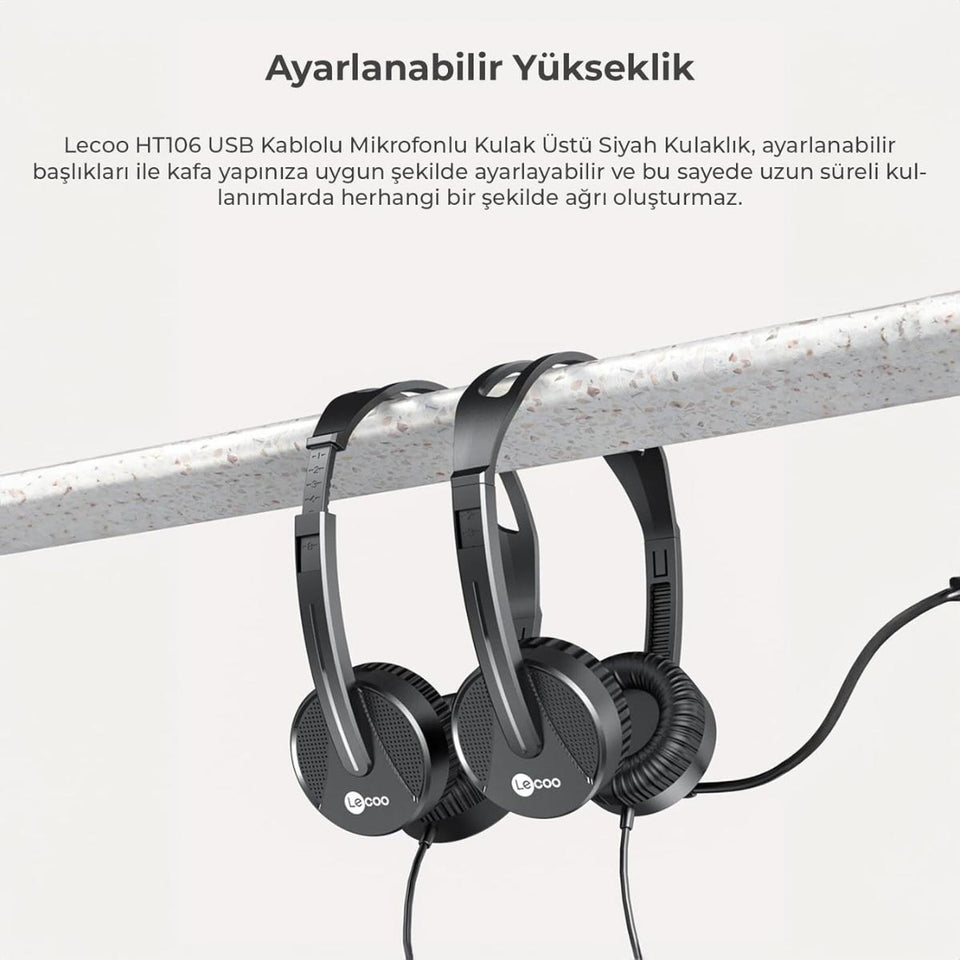 Headset Com Fio P3 Ht106 Preto Lecoo