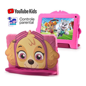 Tablet Infantil Multi Patrulha Canina 7" 64GB 4GB RAM NB422 – Rosa