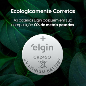 Bateria de Lítio CR2450 Cartela com 5 Unidades