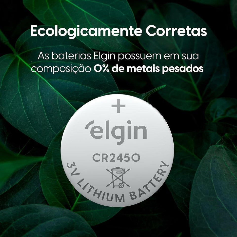 Bateria de Lítio CR2450 Cartela com 5 Unidades