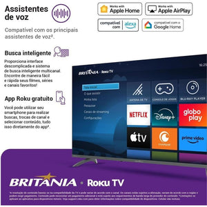 Smart TV Britânia 43" Full HD LED BTV43VA4REGB