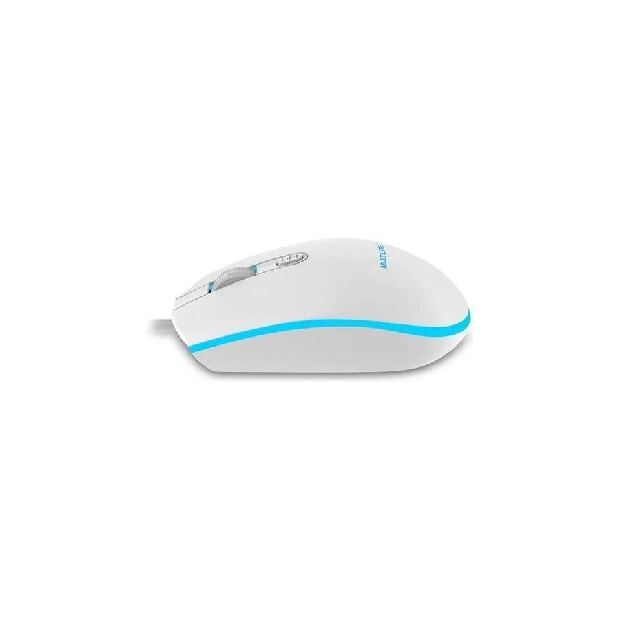 Mouse Gamer Multilaser 2400Dpi Led Branco Mo299