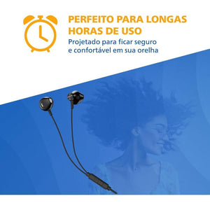 Fone de Ouvido Philips com Microfone TAUE101BK Preto