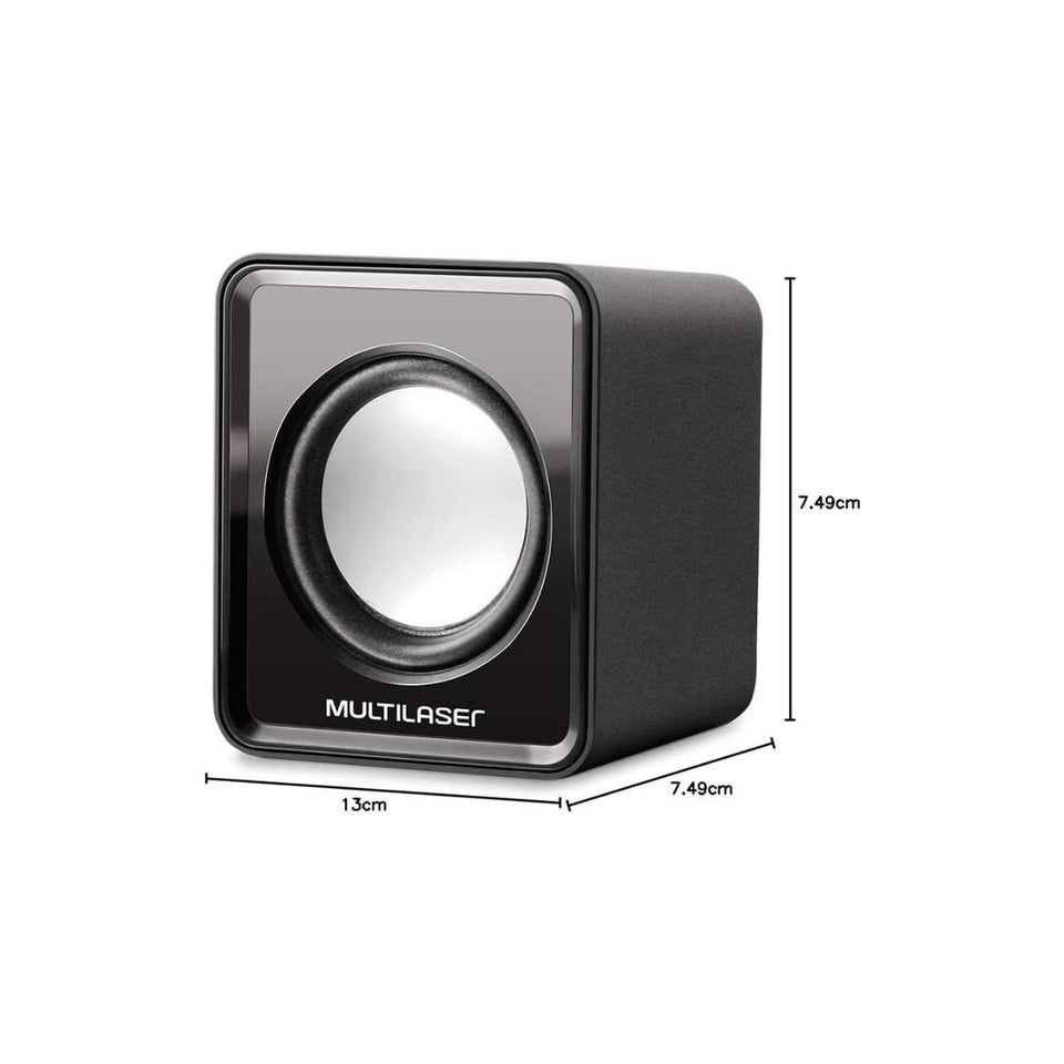 Caixa De Som Com Fio Usb/P2 Sp144 Preto Multilaser