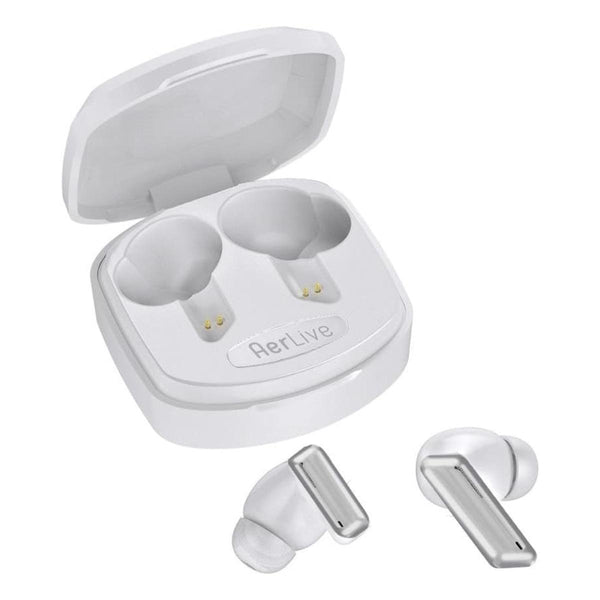 Fone De Ouvido S/Fio Geonav Tws Aerlive Branco/Cinza  Aer12
