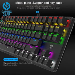 Teclado Gamer Mecânico HP GK200 LED ABNT2 Preto