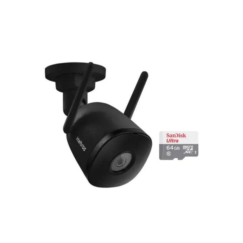 Câmera Inteligente Full Hd Im7 Ip67 Intelbras + 3M Sd 64Gb