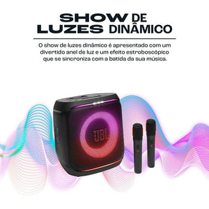 Caixa de Som JBL PartyBox Encore 2 com 2 Microfones