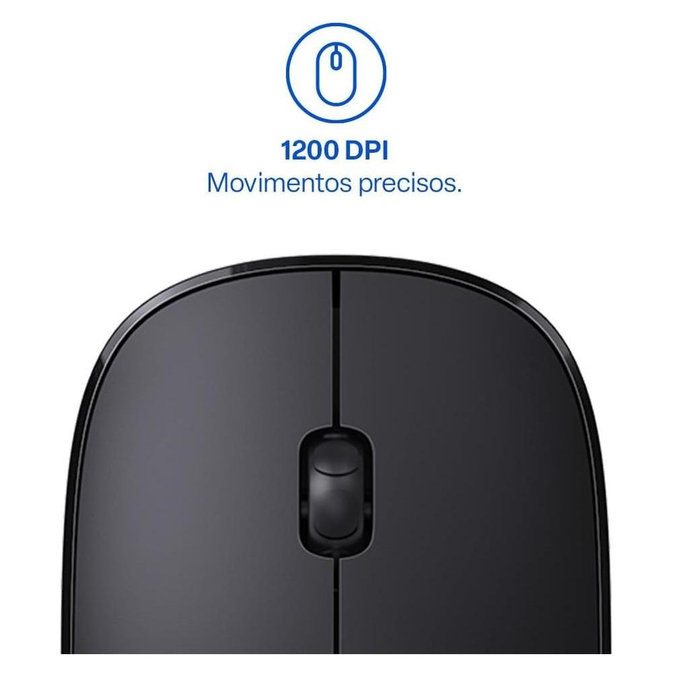 Mouse S Fio Ms300 1200 3Bot Multilaser Preto