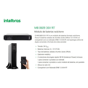 Modulo De Bateria Rack/Torre Mb 0609 36V-Rt