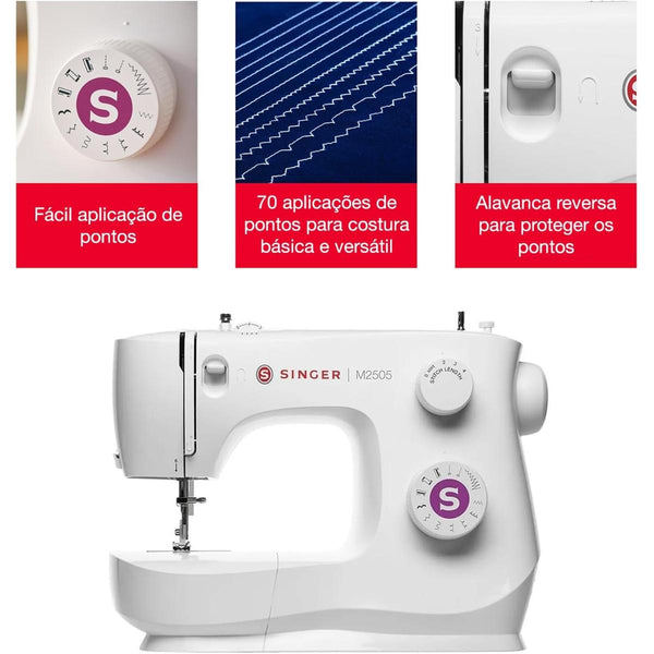 Maquina Costura Singer M2505 127V Branca