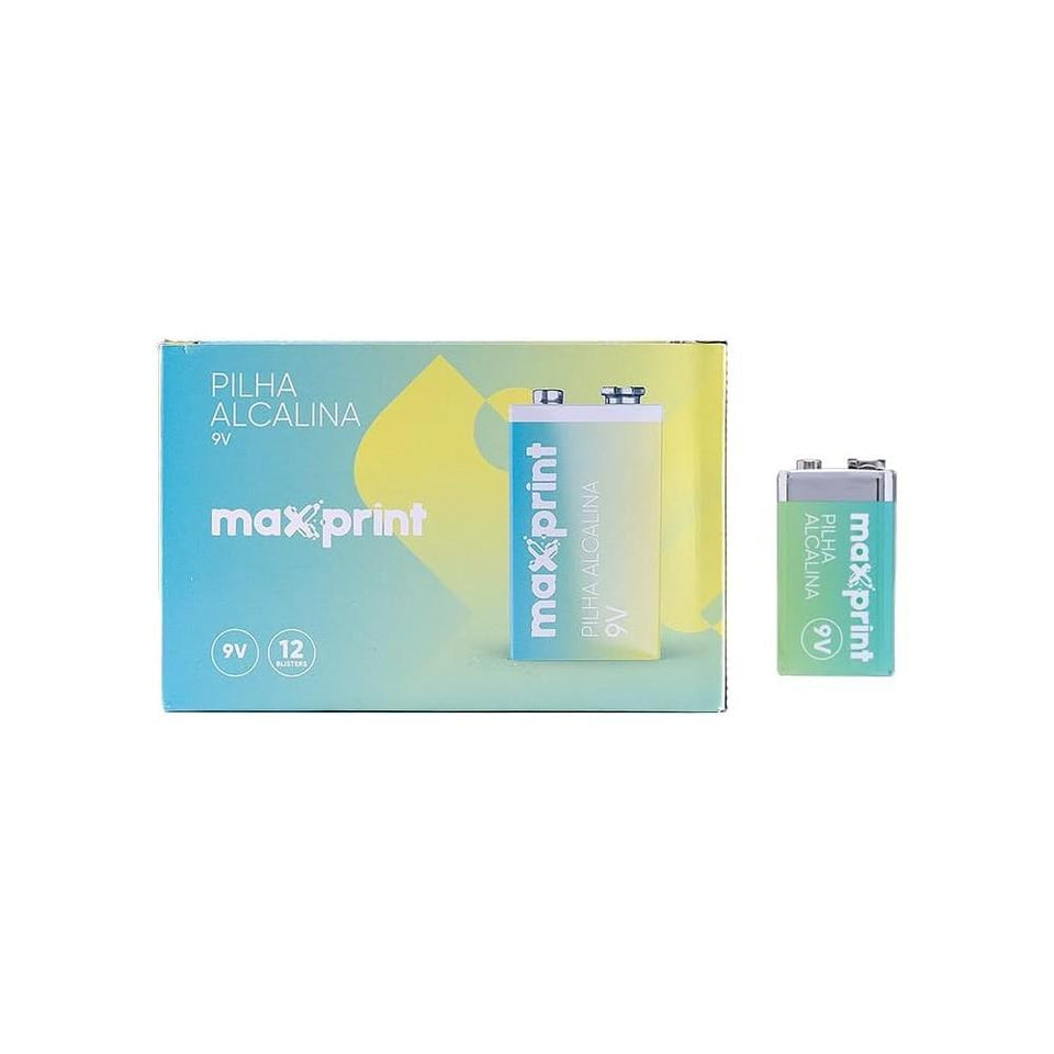 Pilha Bateria Alcalina 9V Maxprint c/ 1 Unidade