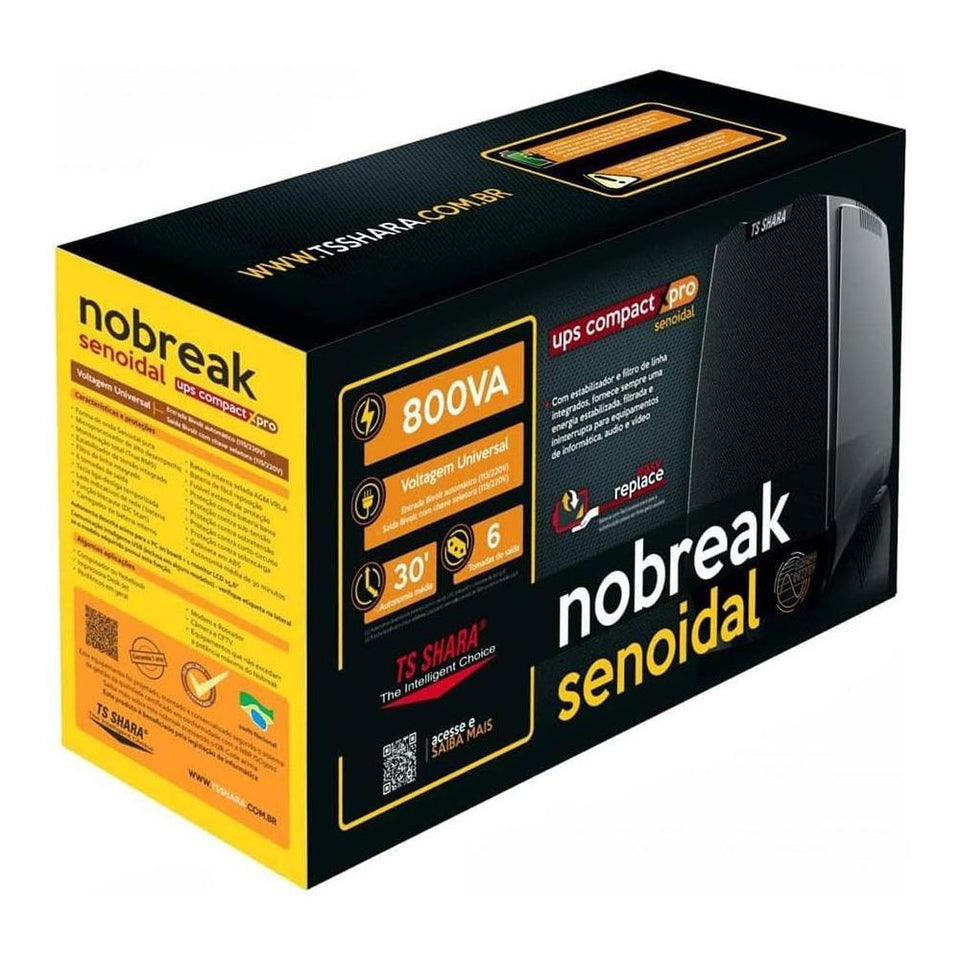 Nobreak TS Shara XPRO Senoidal 800VA Bivolt