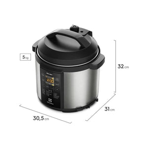 Panela Pressao Eletrica Electrolux 6l Pcc20 Inox 127v Preto