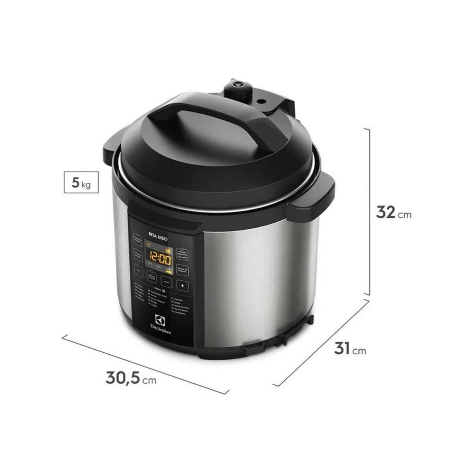 Panela Pressao Eletrica Electrolux 6l Pcc20 Inox 127v Preto