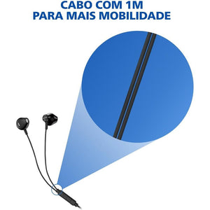 Fone de Ouvido Philips com Microfone TAUE101BK Preto