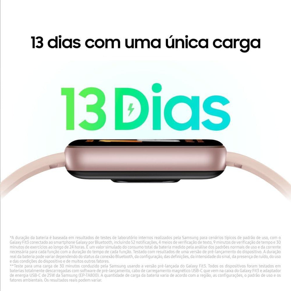 Smartwatch Relógio Samsung Galaxy Fit3 Display 1.6 Rosé