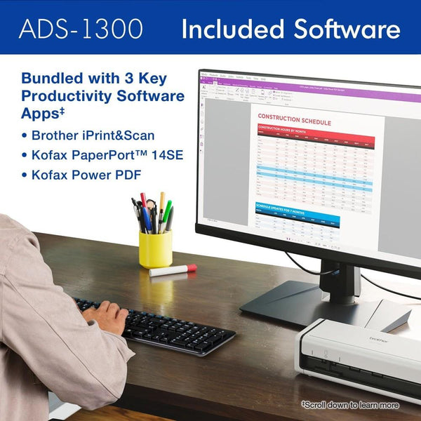 Scanner Brother Ads1300 60Ipm