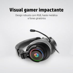 Fone C/Microfone Game 7.1 Usb H500Gs Hp Preto