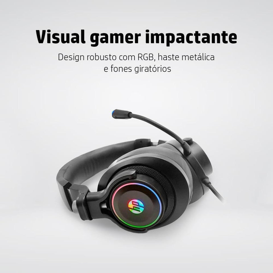 Fone C/Microfone Game 7.1 Usb H500Gs Hp Preto