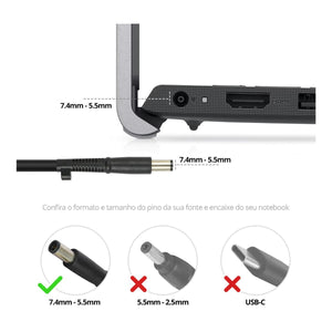 Carregador p/ Notebook HP BestBattery BB20-CP6300
