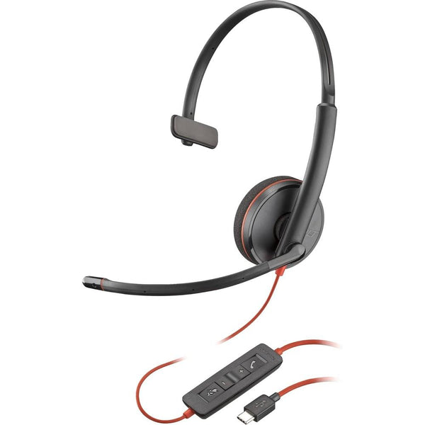 Headset Hp Poly Blackwire C3210 Mono Usb-C+Usb-A 8X214A6