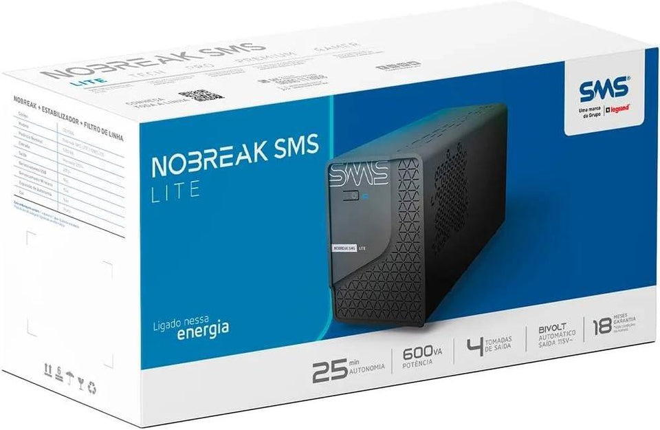 Nobreak Sms Lite | 600v Bi/115 29202