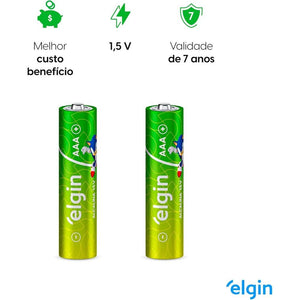 Pilha Alcalina AAA c/ 2 Unidades Elgin