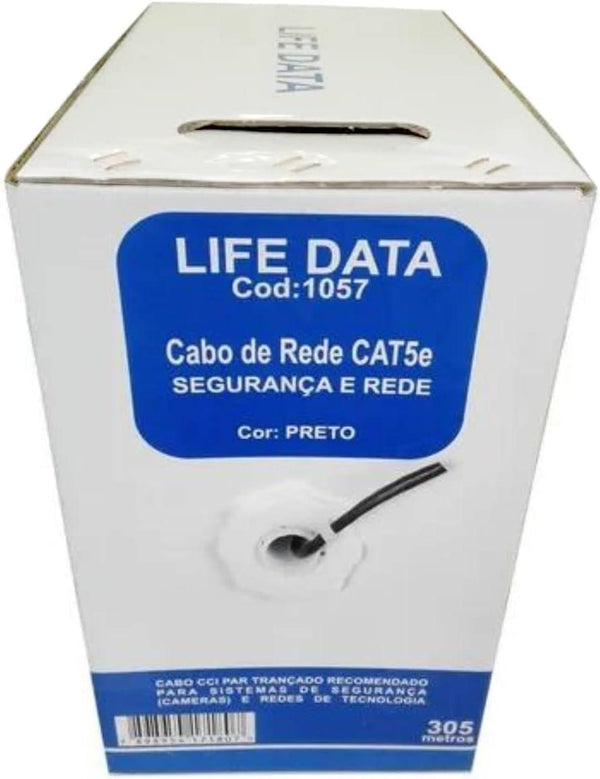 Cabo De Rede Life Data Cat5E Preto 1057-J Cx