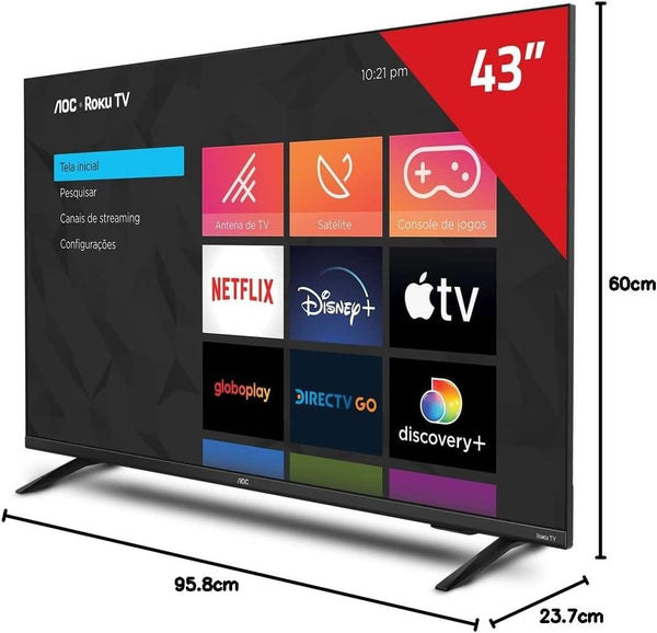 Smart Tv 43 Full Hd Roku Aoc 43s5135/78g