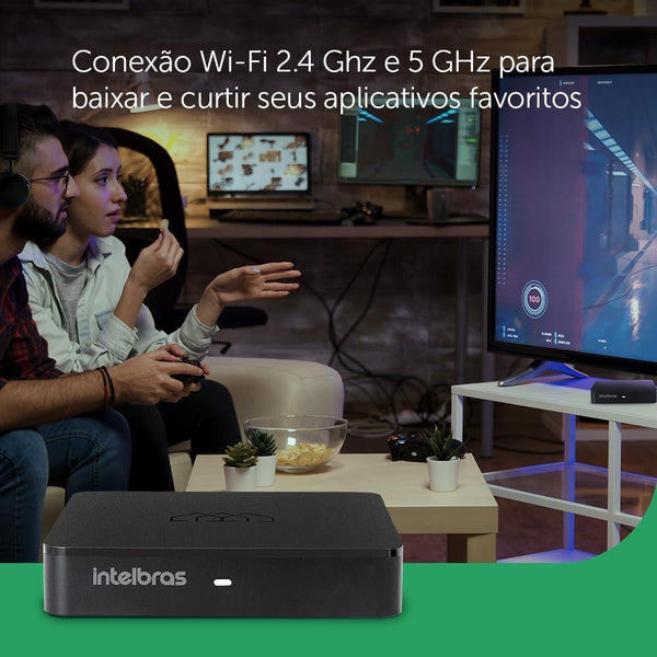 Smart Box Intelbras Tv Izy Play Full Hd - Preto