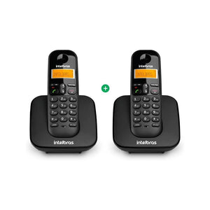 Telefone S/Fio Ts3112 Combo C/2 Preto Intelbras