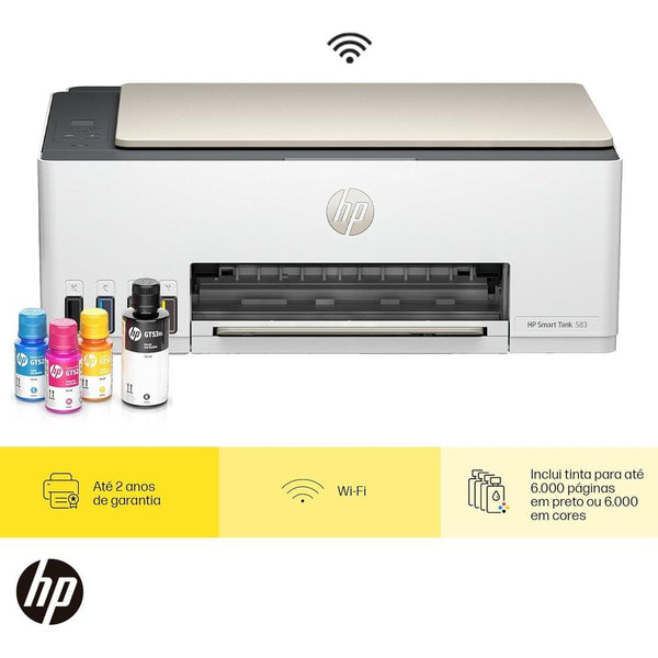 Impressora Multifuncional Hp Smart Tank 583 Branca