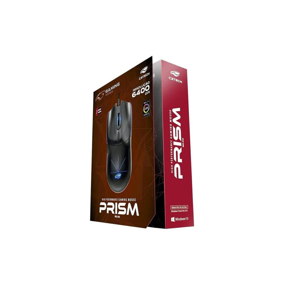 Mouse Gamer Usb Prism Mg-340Bk-C3Tech