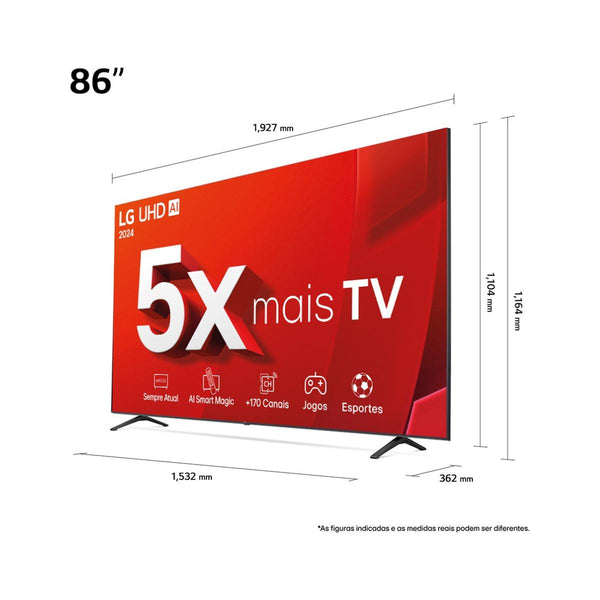 Smart Tv Lg 86” 4K Uhd 86Ut8050Psa – Webos Hdr10 Ai Thinq