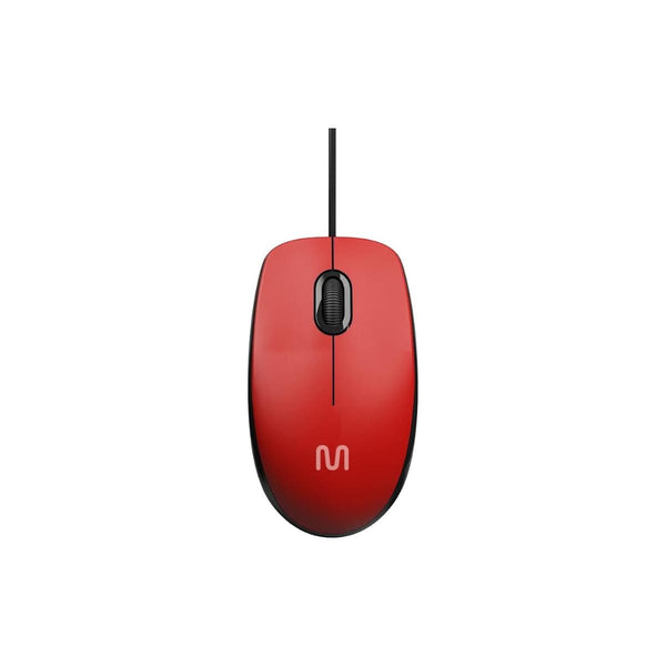 Mouse C Fio Mf400 Mo390 Multilaser Vermelho