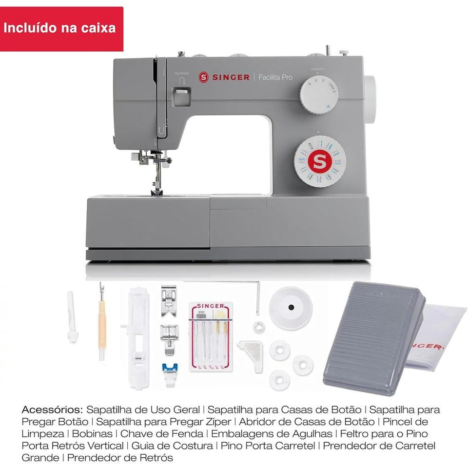Maquina Costura Singer Pro 4423 127V Cinza