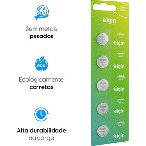 Bateria de Lítio CR2450 Cartela com 5 Unidades