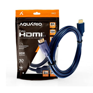 Cabo Hdmi 2.1 8K 3D 19 Pinos 2 Metro Aquario