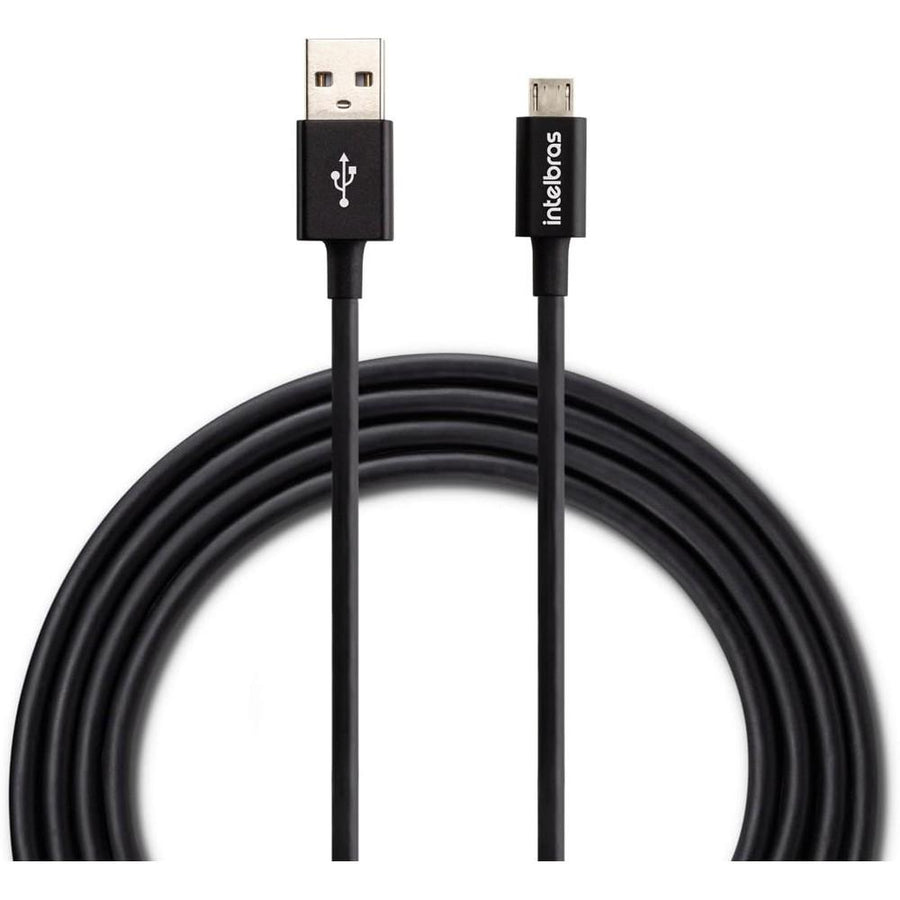 Cabo Micro USB Intelbras 1.2m PVC Preto
