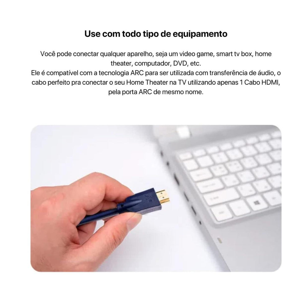 Cabo Hdmi 2.1 8K 3D 19 Pinos 2 Metro Aquario