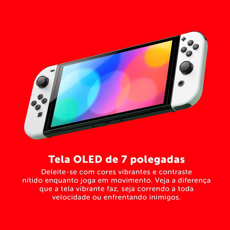 Nintendo Switch Oled Com Mk8 Sys 64Gb Mario Kart 8
