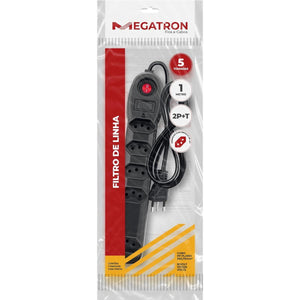 Filtro De Linha 5 Tomadas Cabo 1M  Megatron