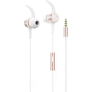 Fone De Ouvido C/Fio  Microfone Rose Gold Geonav Esfnrg