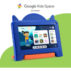 Tablet Infantil Multilaser Patrulha Canina 7” - 64GB, 4GB RAM - NB421 Azul