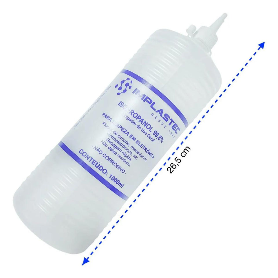 Alcool Isoprop 1L Bico Implastec 99,8%