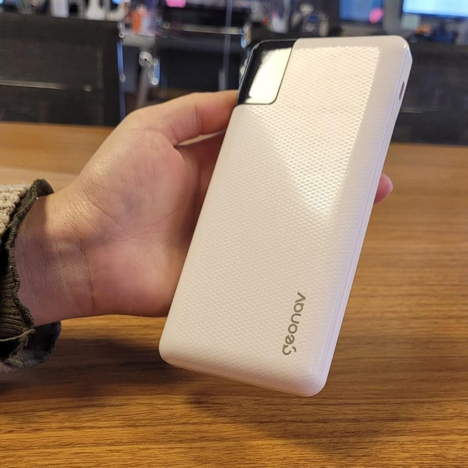 Carregador Portatil Universal 10.000Mah Branco Geonav Pb10Kwt