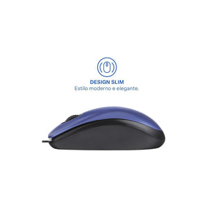 Mouse C Fio Mf400 Mo388 Multilaser Azul