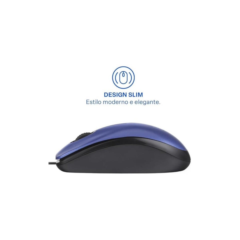 Mouse C Fio Mf400 Mo388 Multilaser Azul