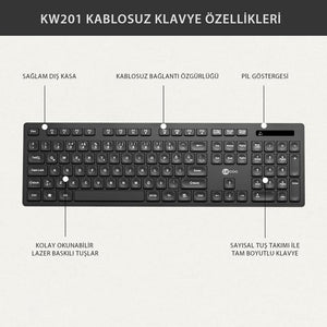 Kit Tecl+Mouse S/Fio Kw201 Lecoo